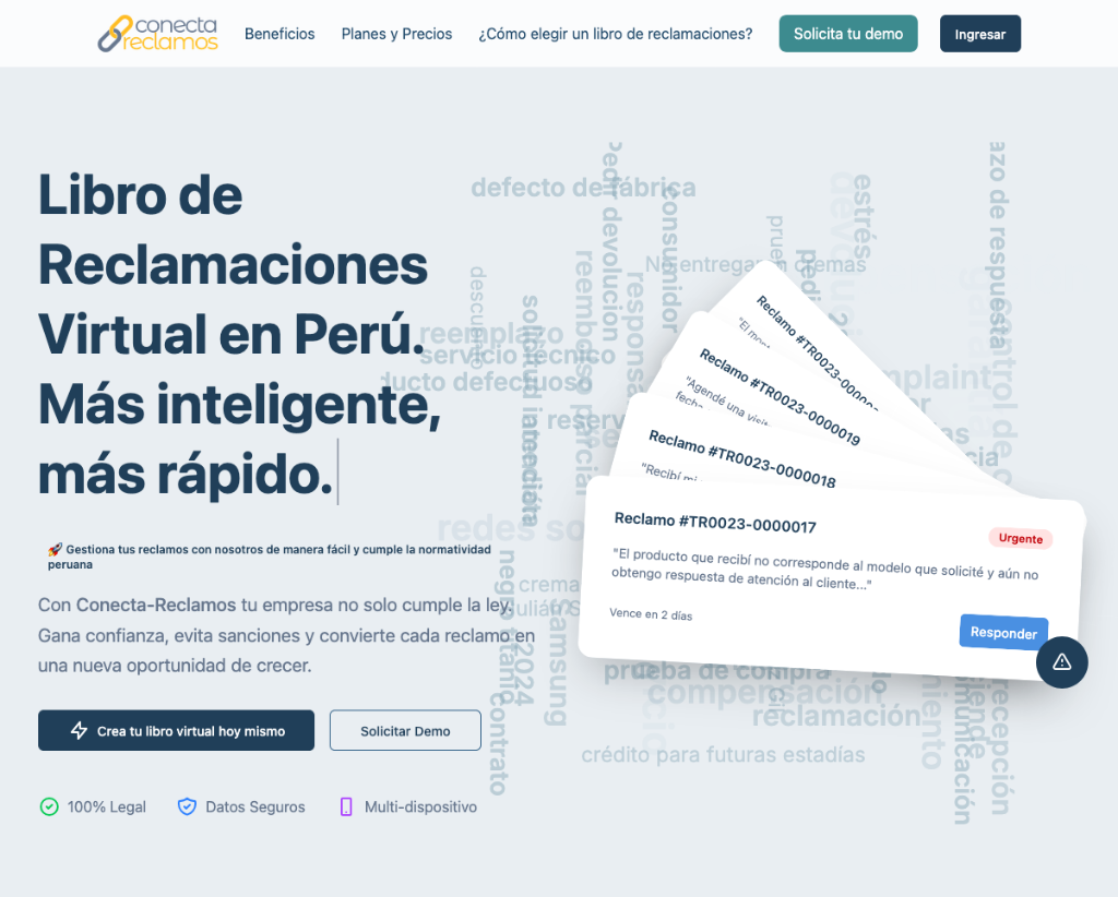 Conecta-Reclamos Interface